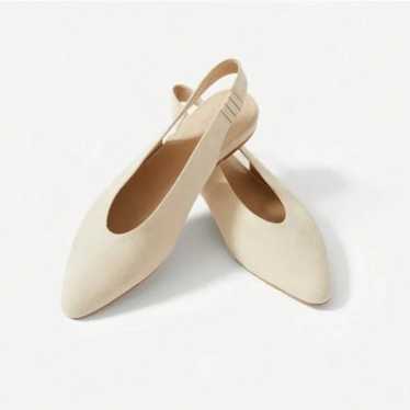 Everlane The Editor Beige Suede Slingback Balletc… - image 1