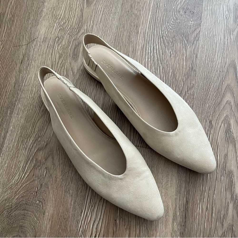 Everlane The Editor Beige Suede Slingback Balletc… - image 2