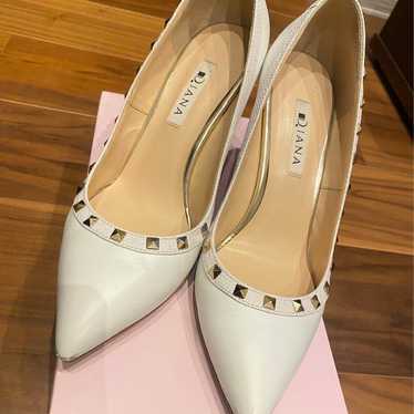 DIANA White Pumps 24.5cm Made in Japan