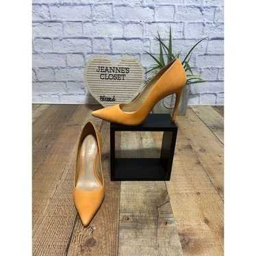 Schutz Lou Pump In orange nubuck Suede Heels Size… - image 1