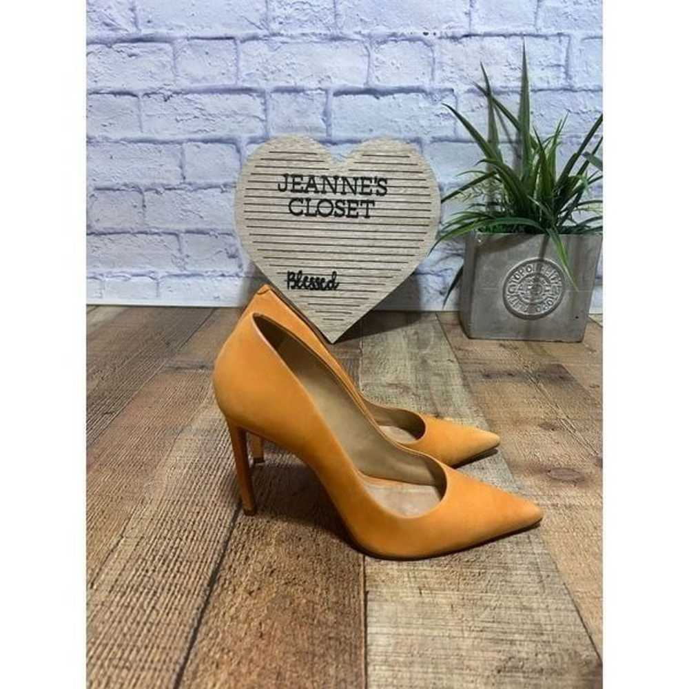 Schutz Lou Pump In orange nubuck Suede Heels Size… - image 8