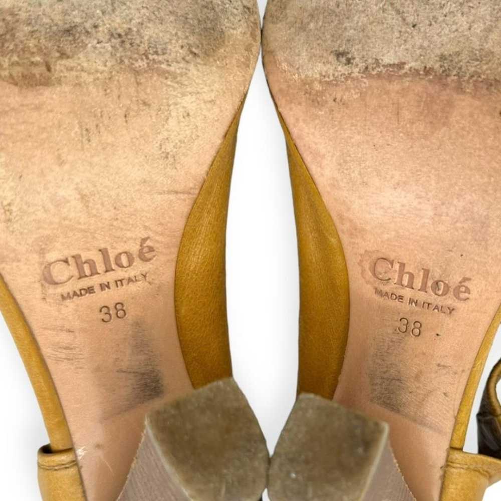 Chloe Ulissa Camel Peep Toe heels Size: 38/8 - image 9