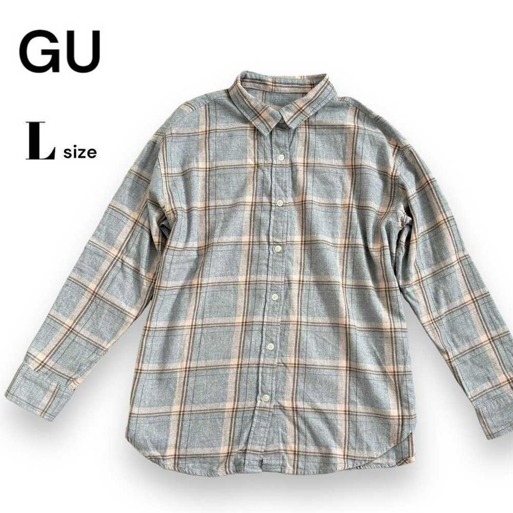 GU Flannel Check Shirt Long Sleeve Women's Cotton… - image 1