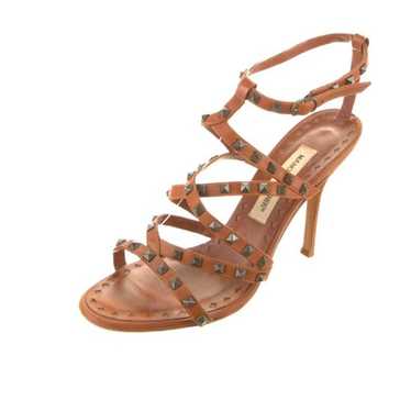 Manolo Blahnik Leather Studded Sandals - 8 - image 1