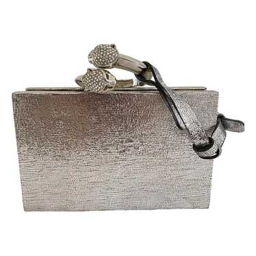 Just Cavalli Large Metallic Leather 2024 Envelope Clutch