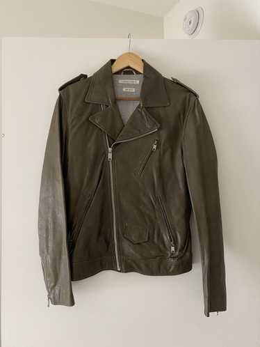 Sale Marc by Marc Jacobs Lambskin Leather Moto Jacket Medium Tan Brown Buttery Soft