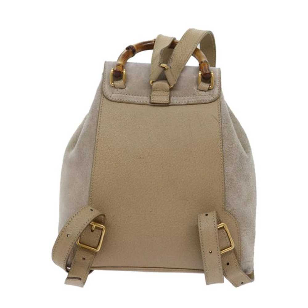 Gucci GUCCI Bamboo Backpack Suede Beige 003 3444 … - image 2