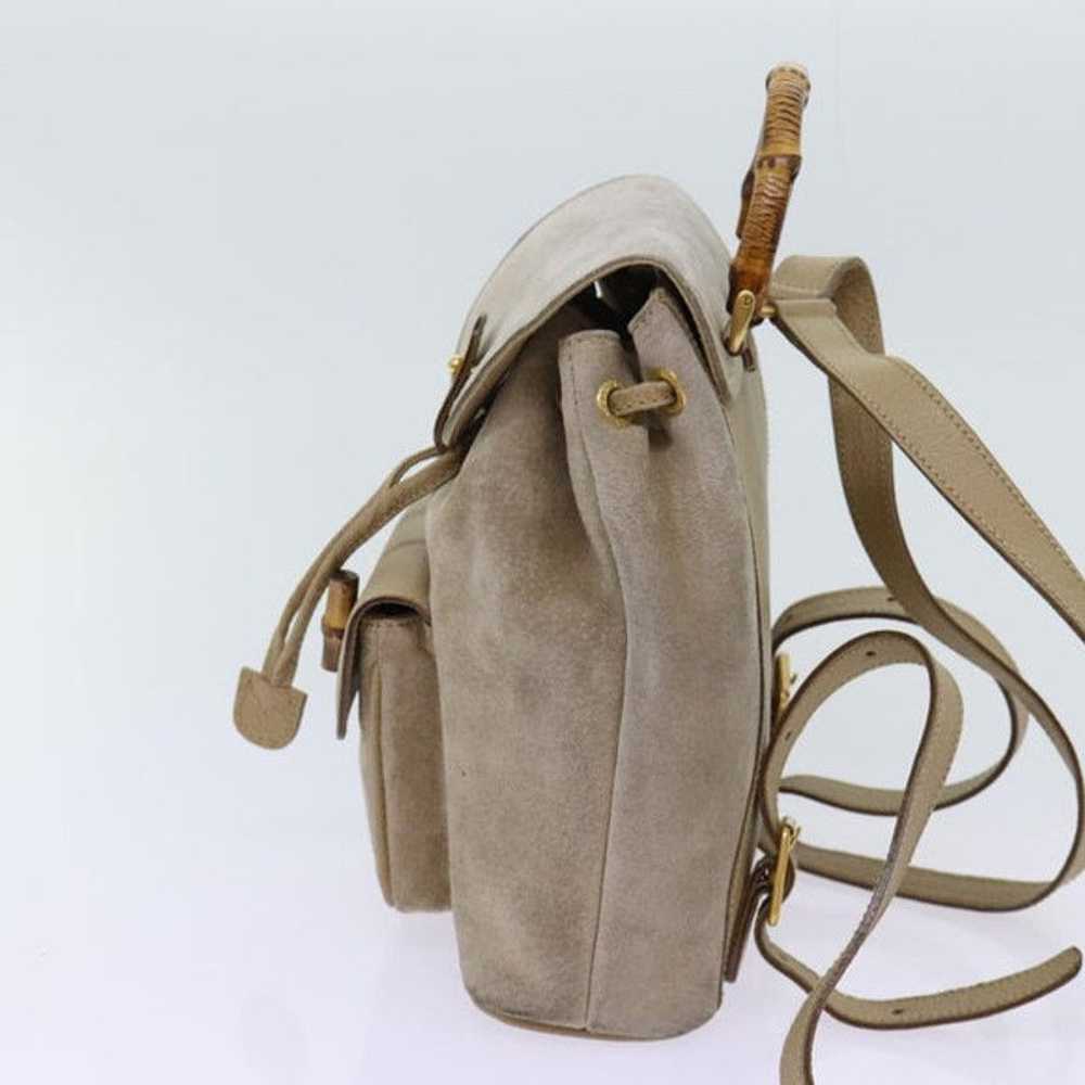 Gucci GUCCI Bamboo Backpack Suede Beige 003 3444 … - image 3