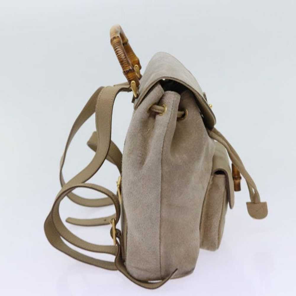 Gucci GUCCI Bamboo Backpack Suede Beige 003 3444 … - image 4