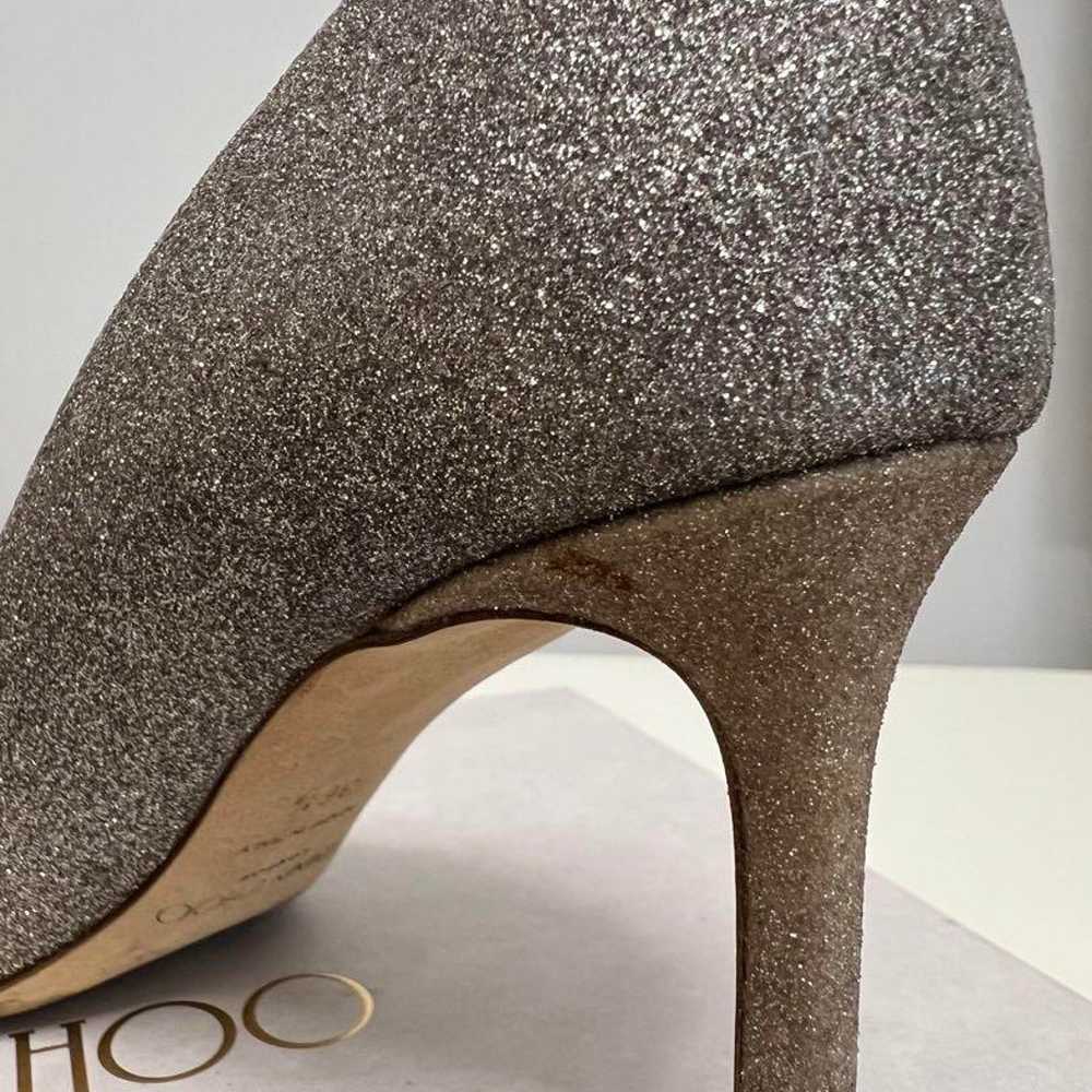 JIMMY CHOO Silver Glitter High Heels Size 36.5 ♡ … - image 3