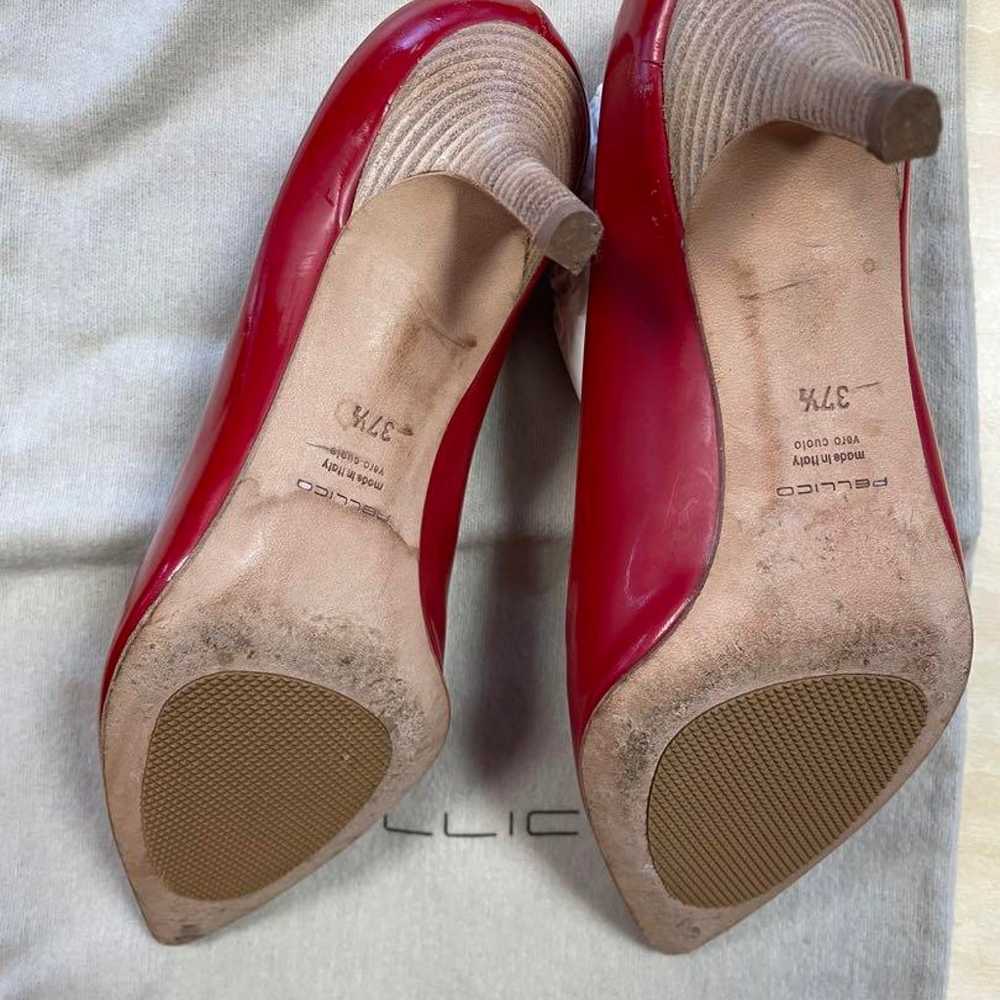 PELLICO Red Leather High Heel Pumps with approxim… - image 4