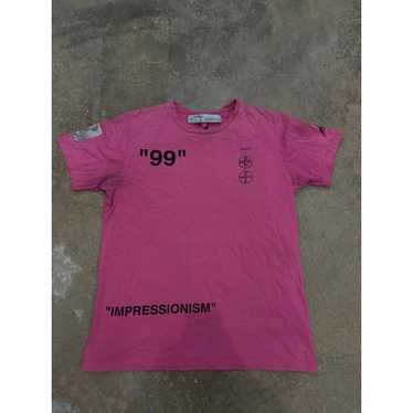 Off-White Off-White Tee Pink Impressions Used Lar… - image 1