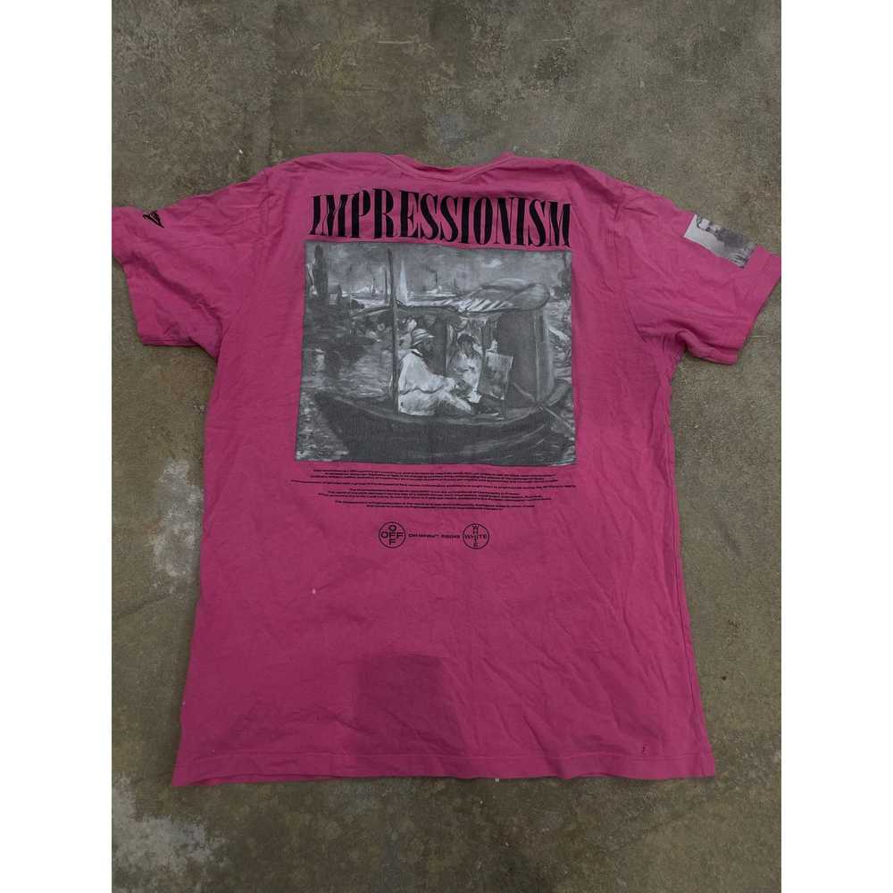 Off-White Off-White Tee Pink Impressions Used Lar… - image 2