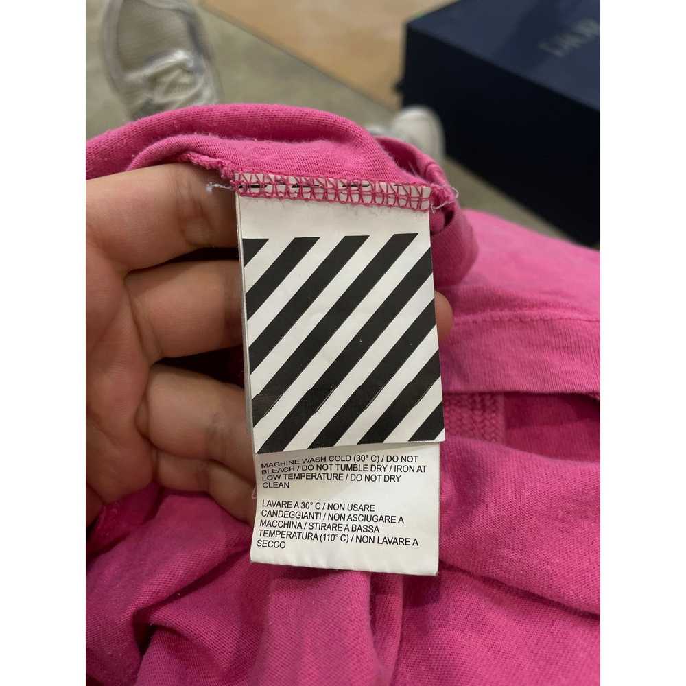 Off-White Off-White Tee Pink Impressions Used Lar… - image 4