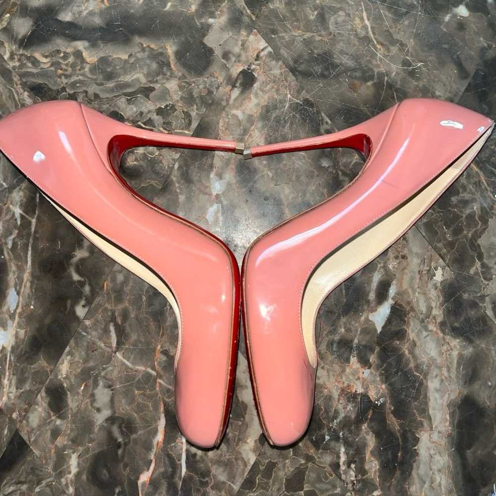 Louboutin 37.5 blush pink heels - image 4