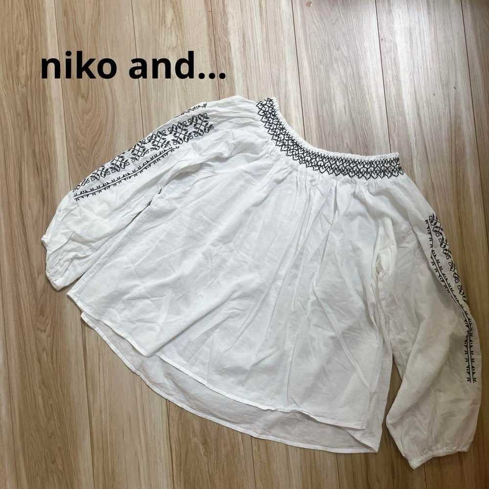 【niko and ...】Beautiful✨ White Long Sleeve Embroi… - image 1