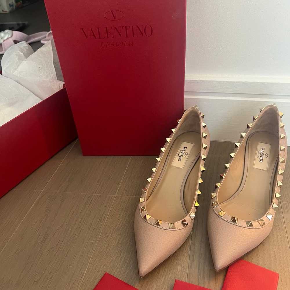 Valentino Rockstud kitten heel flats - image 1