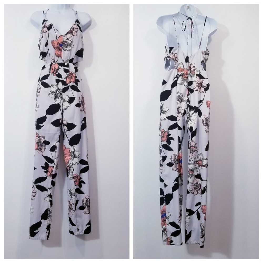 Leith Floral Midriff Jumpsuit - image 1