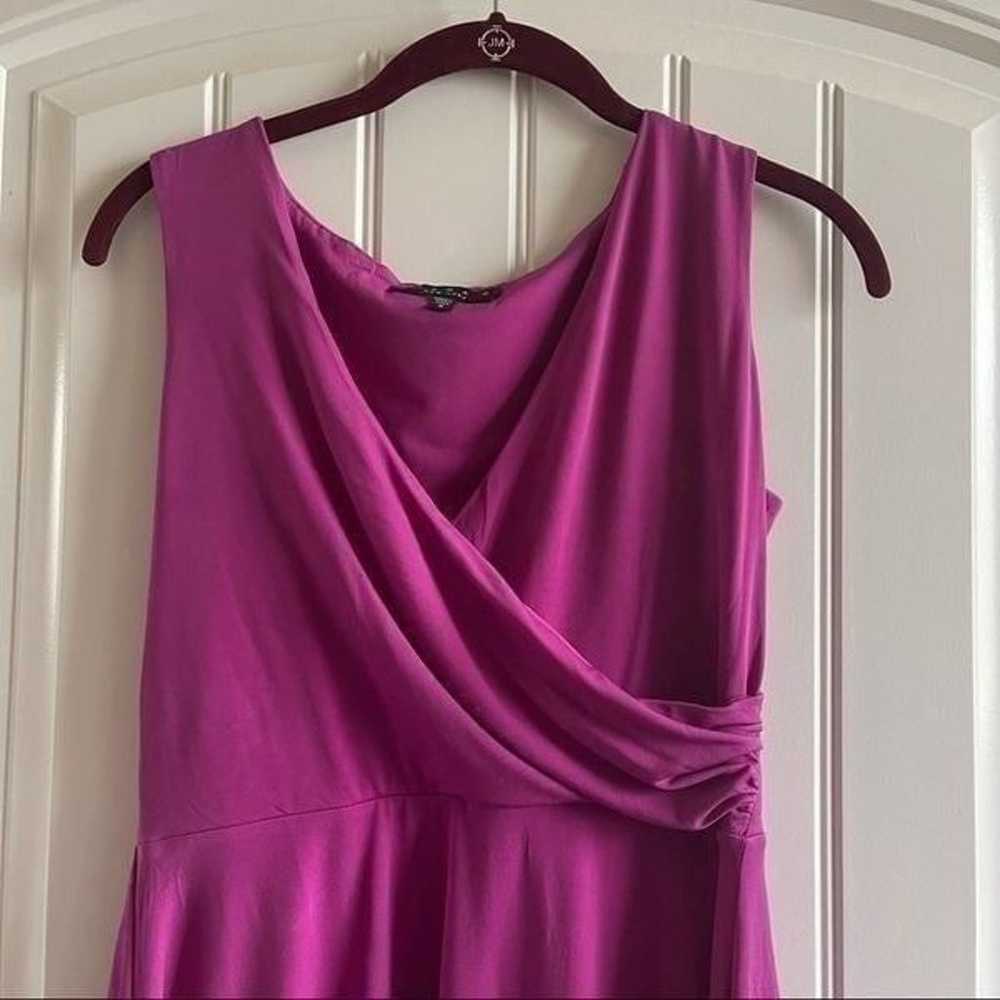 Tiana B. Fuchsia Sleeveless Surplice Midi Dress; … - image 4