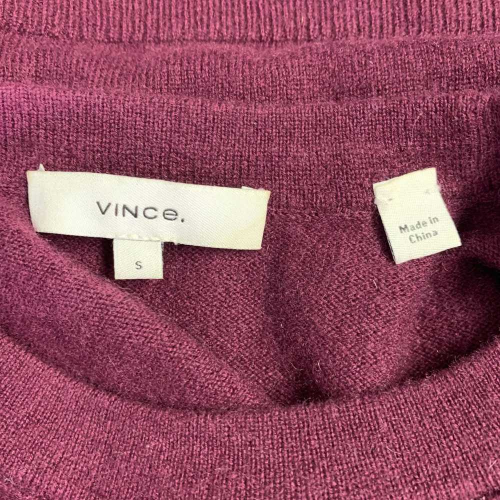 Vince Burgundy Cashmere Knit Crew Neck Pullover - image 6