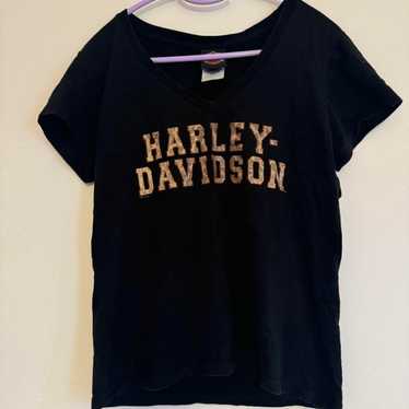 Harley-Davidson Harley Logo T-Shirt Back Logo Leop