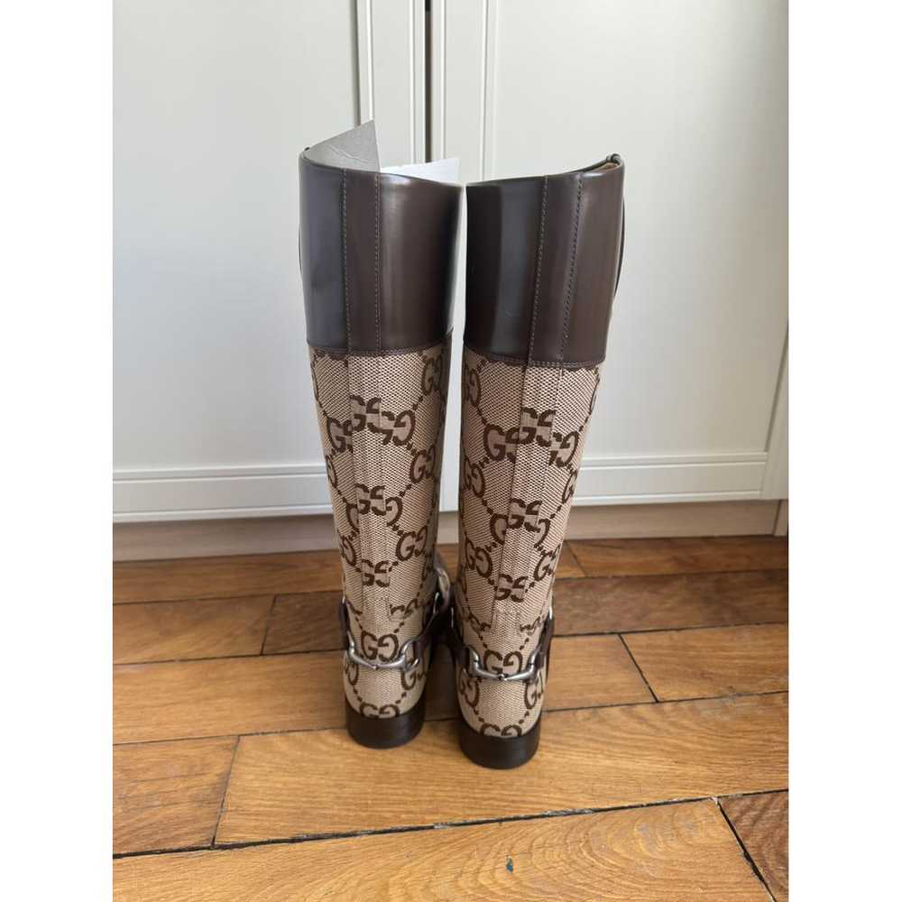 Gucci Leather riding boots - image 2