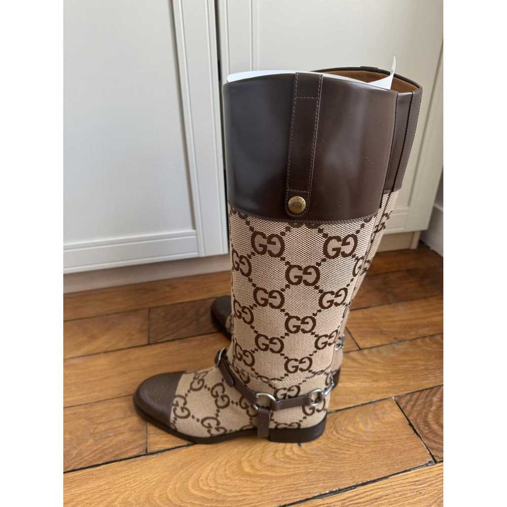 Gucci Leather riding boots - image 3