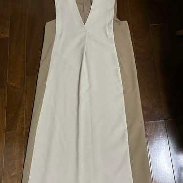 Sleeveless Long One-piece Dress, Size M, Ivory Be… - image 1