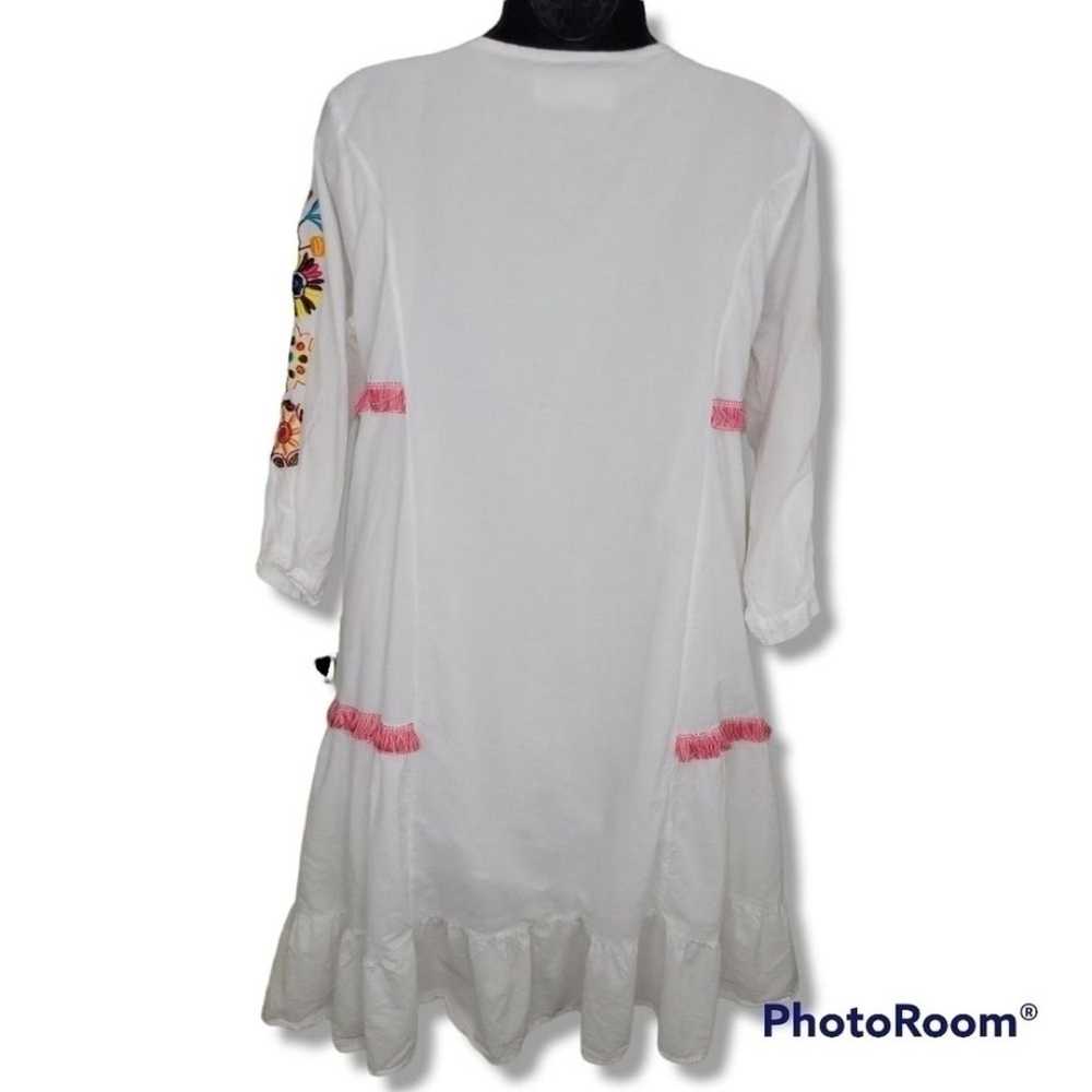 Shineflow bohemian floral embroidered dress medium - image 7