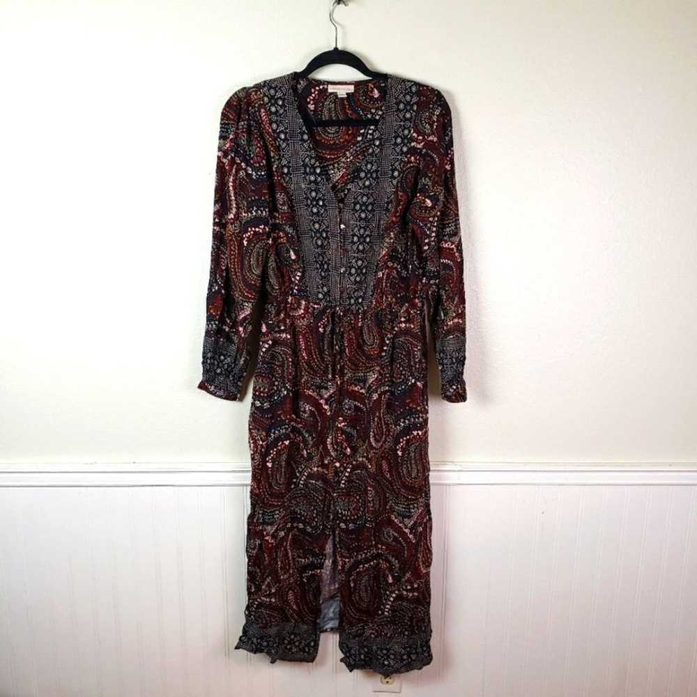 Women's Knox Rose Boho Gypsy Paisley Midi Button … - image 1