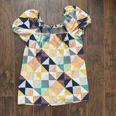 a.n.a Large Multicolored Patchwork Mini Dress