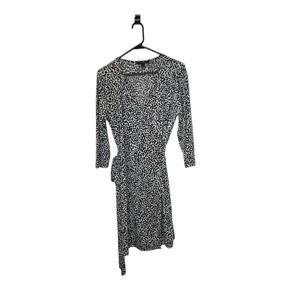 Banana Republic Black Animal Print Wrap Dress Pet… - image 2