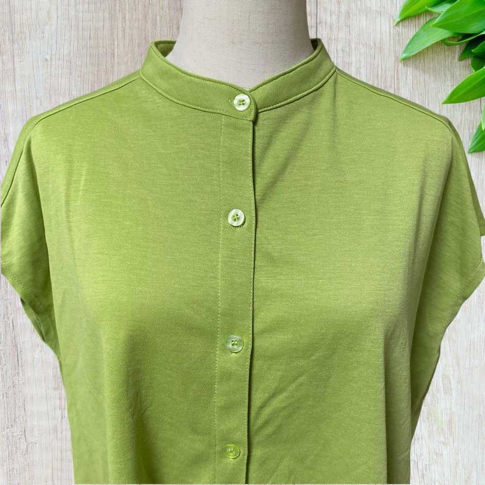 【Vintage】(L) Ladies Sleeveless Blouse Light Green - image 3