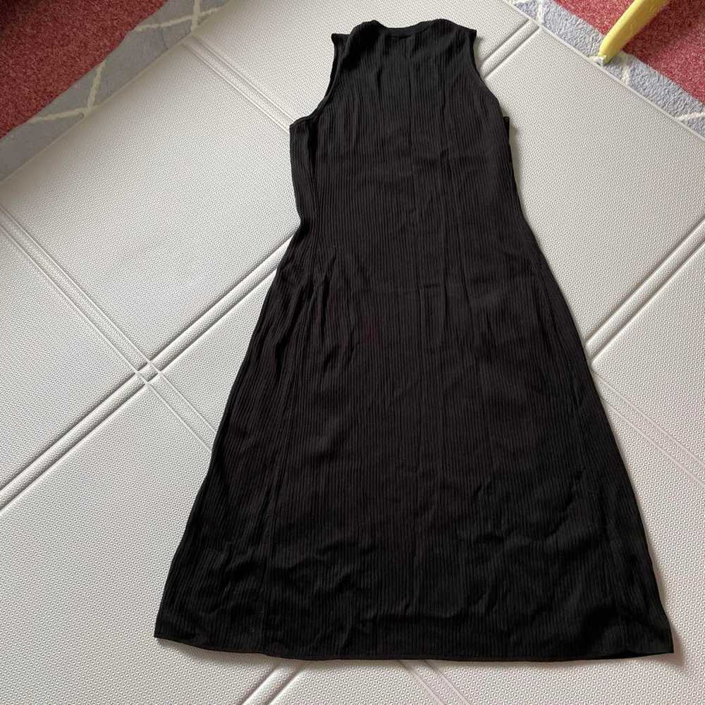 UNIQLO Sleeveless Ribbed Knit Dress XXL Black - image 2