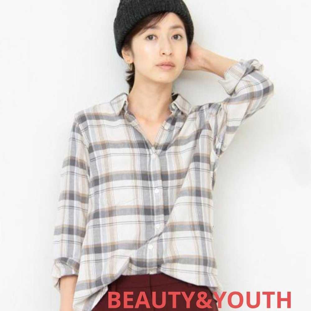 Beauty & Youth United Arrows Soft Noil Check Shirt - image 1