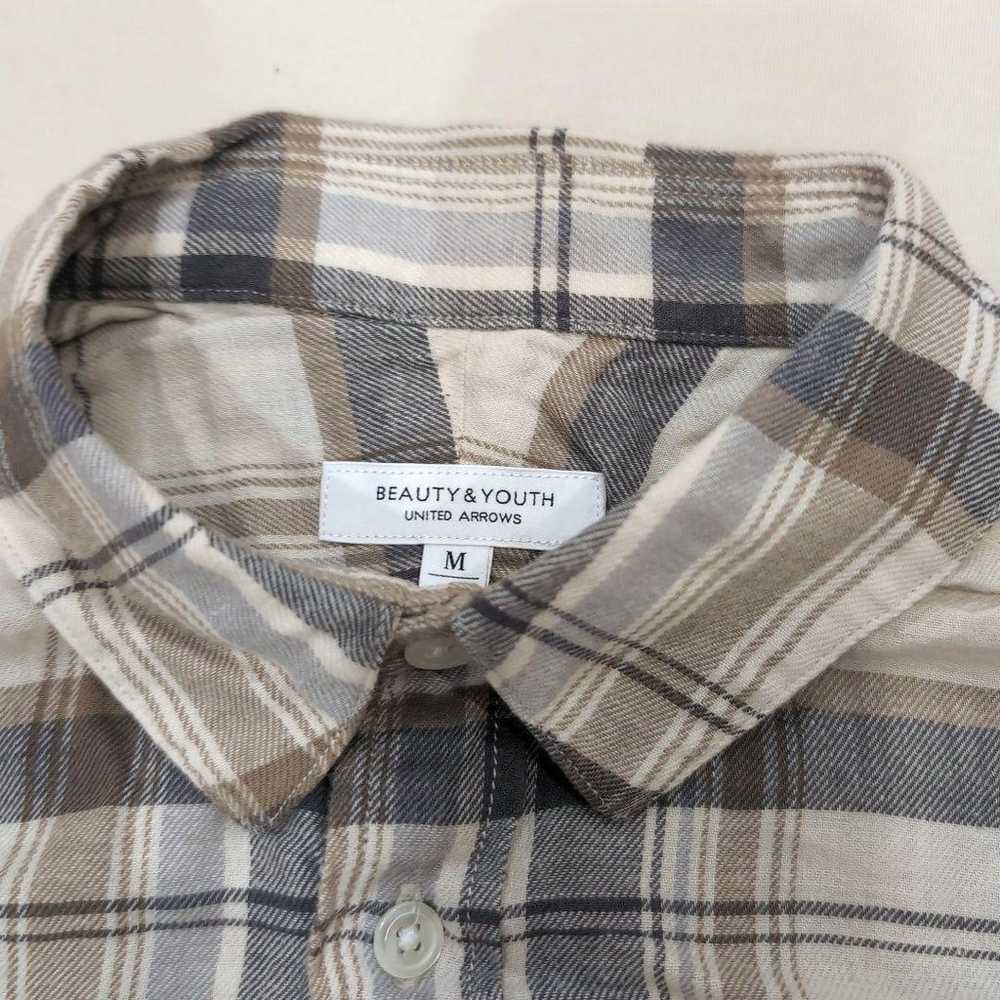 Beauty & Youth United Arrows Soft Noil Check Shirt - image 8