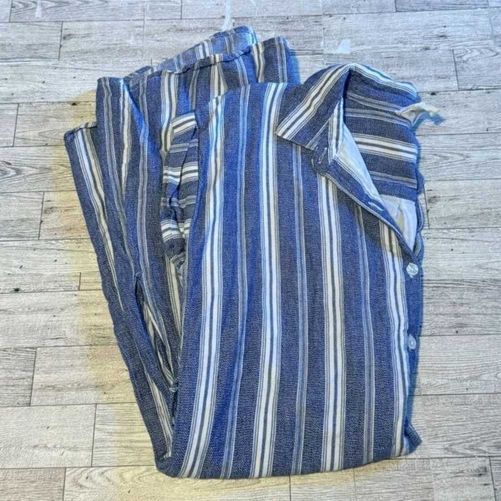 Harper Heritage, Blue Striped, Linen, Button Down… - image 10