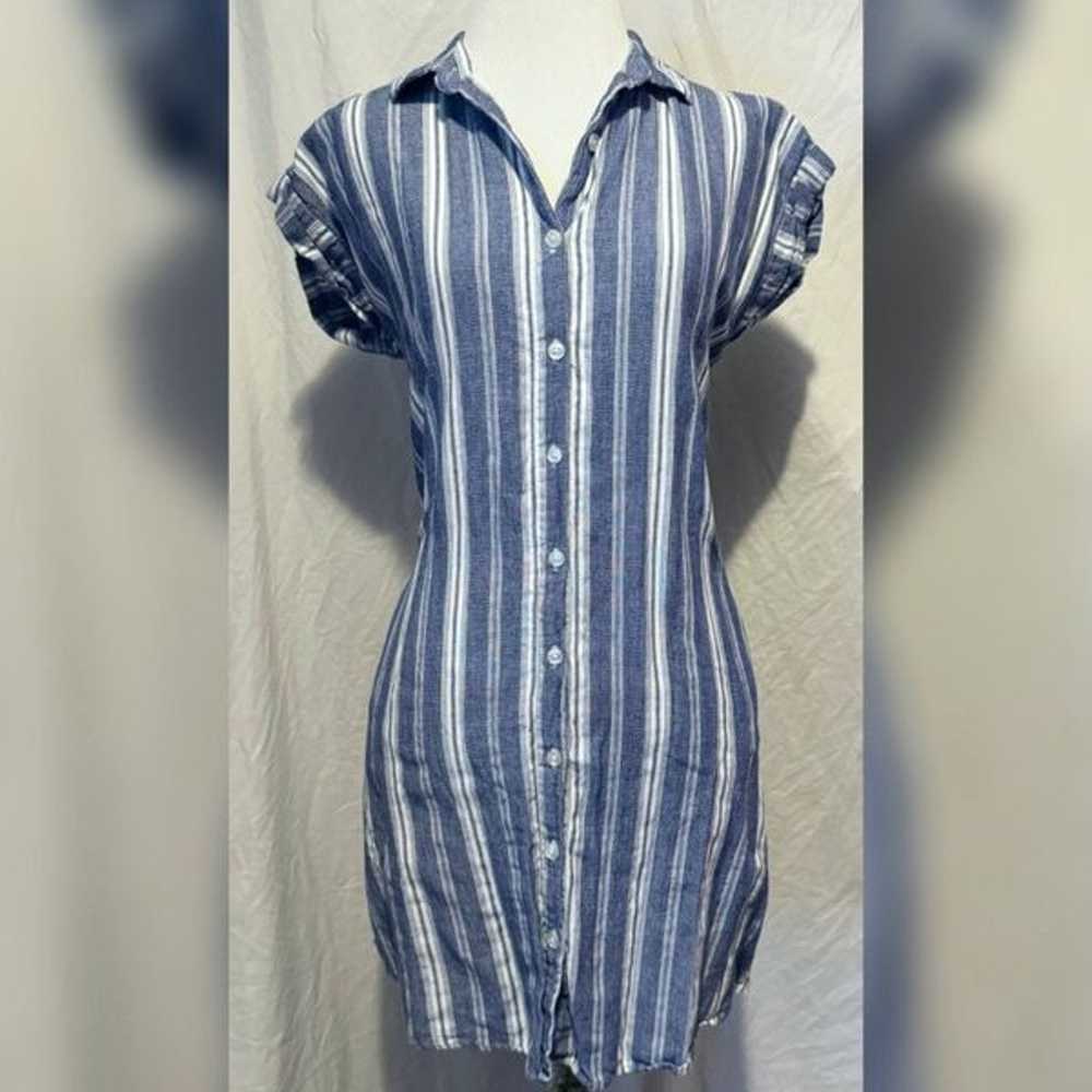 Harper Heritage, Blue Striped, Linen, Button Down… - image 12