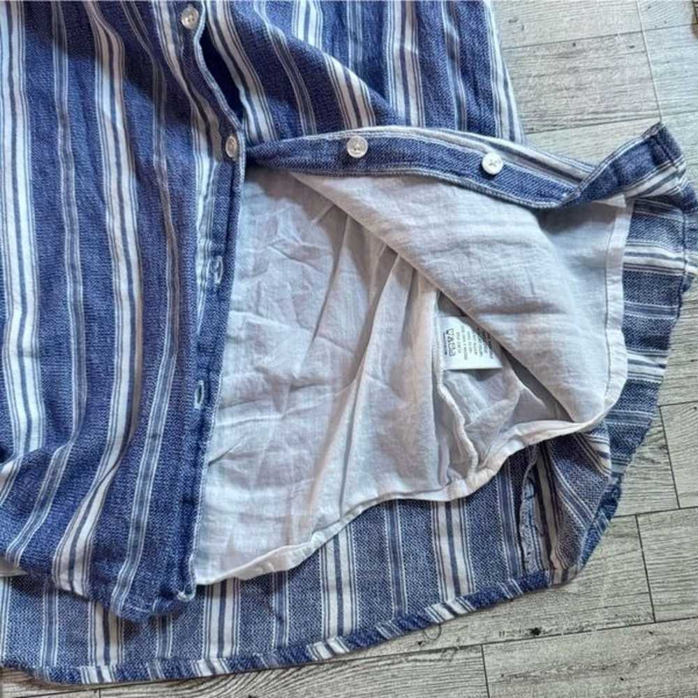 Harper Heritage, Blue Striped, Linen, Button Down… - image 7