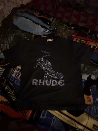 Rhude × Streetwear Rhude Leopard T-Shirt Black