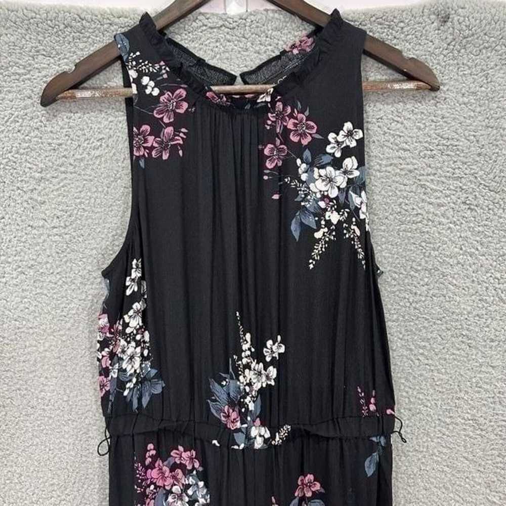 LOFT women jumpsuit womens small black floral sle… - image 3