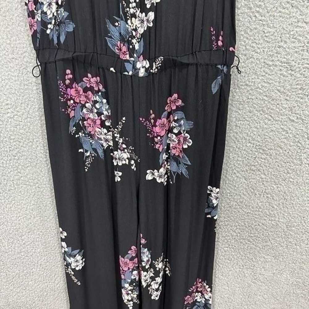 LOFT women jumpsuit womens small black floral sle… - image 4