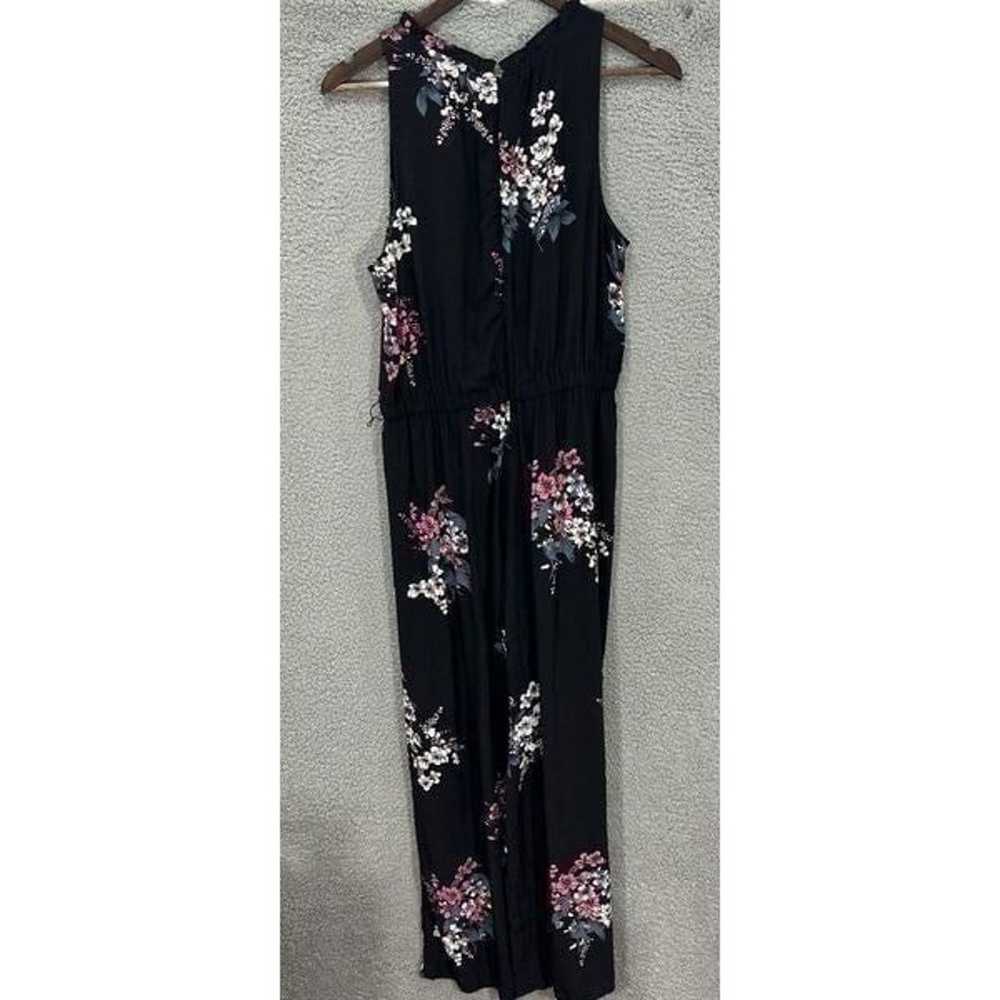 LOFT women jumpsuit womens small black floral sle… - image 9