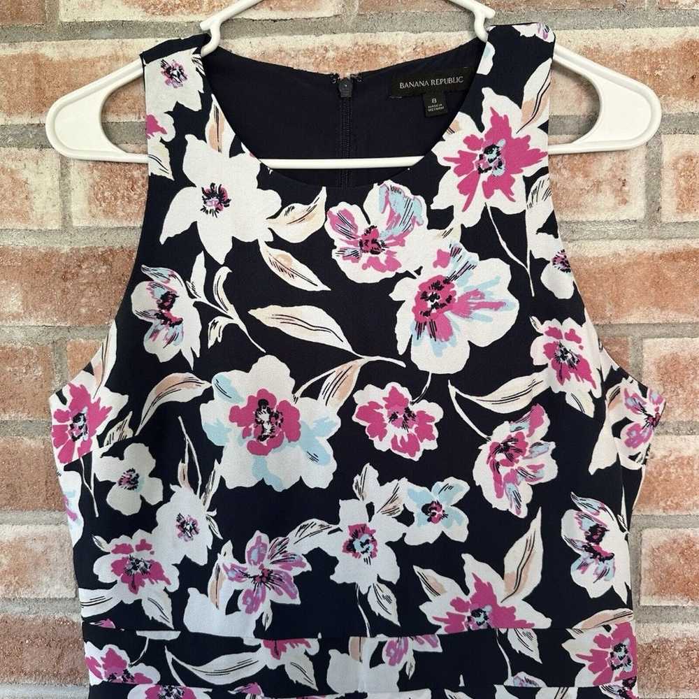 Banana Republic Ruffle Bottom Floral Dress Size 8… - image 3