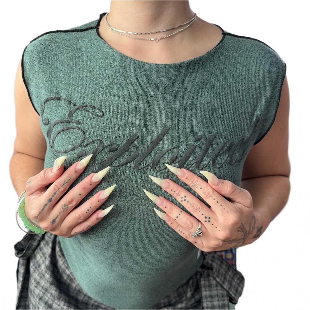 Exploited Green Tank Top (S/M) - image 3