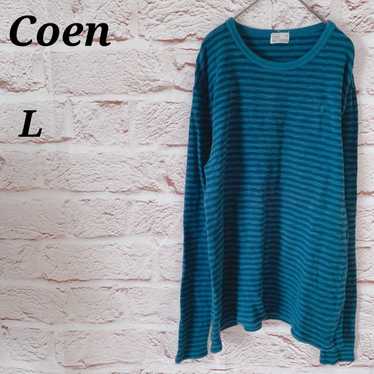 f434 Cohen [L] U-neck long sleeve T-shirt Border … - image 1