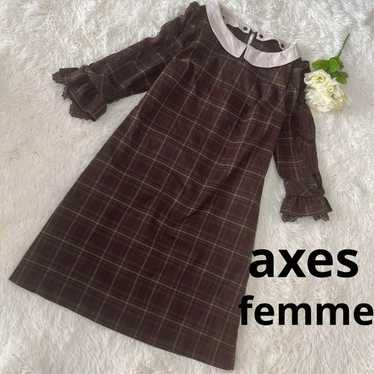 axes femme collared checkered dress with shoulder… - image 1