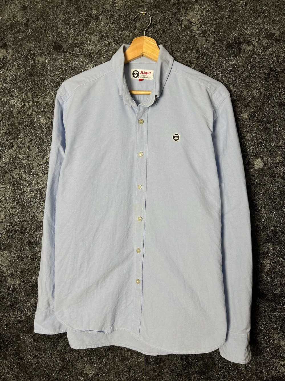 Aape × Bape Aape Chambray Button Up Shirt Small B… - image 1