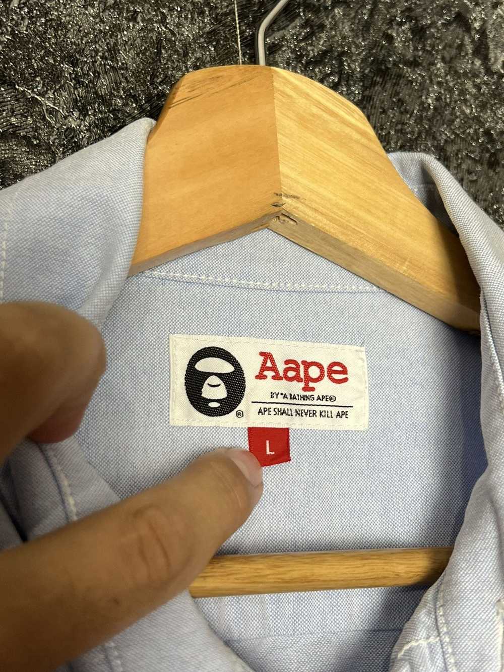 Aape × Bape Aape Chambray Button Up Shirt Small B… - image 5