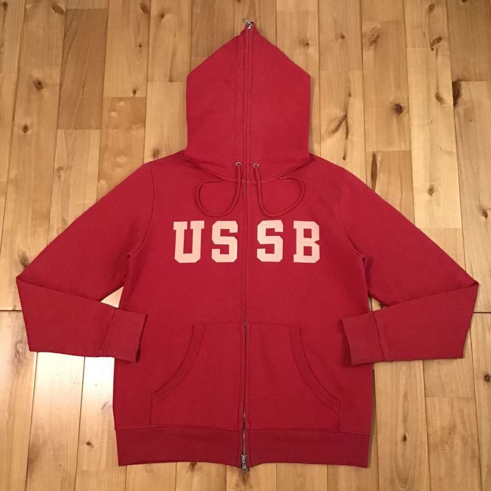 Bape × Nigo URSUS BAPE full zip hoodie red a bath… - image 1